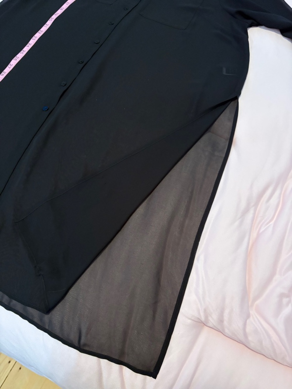 Torrid Sheer Long Sleeve Tunic Shirt - Picture 9 of 9